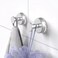 HUFEEOH Heavy Duty Suction Cup Hooks Strong Removable Shower Hooks for Towels Robes Accessories Secure Hold on Glass Tile Mirror Bathroom Kitchen Surfaces 2Pack OShape Silver