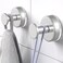 HUFEEOH Heavy Duty Suction Cup Hooks Strong Removable Shower Hooks for Towels Robes Accessories Secure Hold on Glass Tile Mirror Bathroom Kitchen Surfaces 2Pack OShape Silver