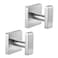 JAAWAN 2Pack Square Towel Hooks Brushed Nickel SUS304 Stainless Steel Heavy Wall Mounted Hooks for Bathroom Kitchen for Hanging Towels Robes Coats Clothes Bags