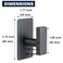 JAAWAN 4Pack Matte Black Adhesive Towel Hooks Stainless Steel Adhesive Wall Hooks for Bathroom Kitchen Hanging Towels Coats Robes Clothes Hats