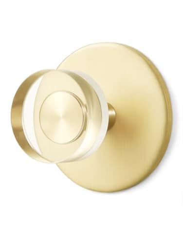 JIASENBAO 4 Pack Adhesive Crystal Towel Hooks for Bathrooms Gold Wall Hooks for Hanging Robe Coat Hooks Kitchen Decorative Heavy Duty Zinc Alloy