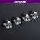 JOMOLA Brushed Stainless Steel Shower Bathroom Hooks No Drill AdhesiveFree Suction Cup Hardware Rustproof Waterproof Metal Wall Mount for Towel Robe DamageFree 4Pack