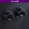 JOMOLA Stainless Steel Bathroom Suction Hooks No Drill AdhesiveFree Wall Mount for Shower Towel Robe Rustproof Metal Hardware with DamageFree Grip Matte Black 2Pack