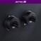 JOMOLA Stainless Steel Bathroom Suction Hooks No Drill AdhesiveFree Wall Mount for Shower Towel Robe Rustproof Metal Hardware with DamageFree Grip Matte Black 2Pack
