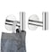 JQK Self Adhesive Towel Hook Chrome No Drill Stick on Coat Robe Clothes Wall Hook for Bathroom Kitchen Garage 2 Pack 304 Stainless Steel Polished Steel ATH110CHP2