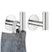 JQK Self Adhesive Towel Hook Chrome No Drill Stick on Coat Robe Clothes Wall Hook for Bathroom Kitchen Garage 2 Pack 304 Stainless Steel Polished Steel ATH110CHP2