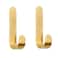 kaileyouxiangongsi Bathroom Towel Hook Shower Kitchen Wall Hanging Hooks No DrillBrass Adhesive Hooks 2Pack