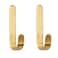 kaileyouxiangongsi Brass Bath Towel Hook Brushed Gold Coat Robe Clothes Hook for Bathroom Kitchen Garage Wall Mounted Pack of 2 No Screw Need