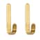 kaileyouxiangongsi Brass Bath Towel Hook Brushed Gold Coat Robe Clothes Hook for Bathroom Kitchen Garage Wall Mounted Pack of 2 No Screw Need