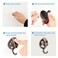 Khdrvok Wreath Cup Hook BronzePlated Polished ABS Plastic with TPU Rubber Super Suction for Shower Glass Window Kitchen Bathroom Restroom Organization 4 Pack
