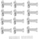 KINJOEK 12 PCS 2 Inch Bathroom Towel Hook Brushed Stainless Steel Wall Mounted Robe Hooks Wall Hooks Coat Hangers Holder for Bathroom Bedroom Kitchen
