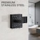 Kruodop 2 PCS Towel Hooks for Bathroom Wall Mount Towel Holder Black Matte Wall Robe HookSquare Stainless Steel Door Hanger Towel Hook for Kitchen BedroomHotelPoolCoats