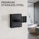 Kruodop 2 PCS Towel Hooks for Bathroom Wall Mount Towel Holder Black Matte Wall Robe HookSquare Stainless Steel Door Hanger Towel Hook for Kitchen BedroomHotelPoolCoats