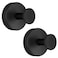 Novsix Matte Black Shower Hooks 2Pcs Sleek Black Suction Cup Hooks for Shower Kitchen Glass Door Mirror Tile 11Lbs Load Removable NoDrill Mount Rust Resistant Suction Towel Hook for Loofah Towel
