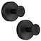 Novsix Matte Black Shower Hooks 2Pcs Sleek Black Suction Cup Hooks for Shower Kitchen Glass Door Mirror Tile 11Lbs Load Removable NoDrill Mount Rust Resistant Suction Towel Hook for Loofah Towel