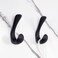 Metaliby 2 Pack Towel Hooks for Bathrooms Wall Mounted Matte Black Bathroom Hooks for Towels Robe Towel Hook for Wall Modern Black Bath Towel Hook