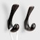 Metaliby 2 Pack Towel Hooks for Bathrooms Wall Mounted Oil Rubbed Bronze Bathroom Hooks for Towels Robe Towel Hook for Wall Modern Bath Towel Hook