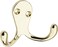 National Hardware N199224 V163 Double Clothes Hooks in Brass 2 pack