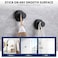 Neknock Suction Cup Hooks for Shower Towel Hooks for Bathroom Kitchen Glass Mirror Tile Stainless Steel Suction Hooks for Hanging Towel Coat Loofah Robe up to 15 lbs 2 Pack Black