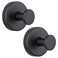 Neknock Suction Cup Hooks for Shower Towel Hooks for Bathroom Kitchen Glass Mirror Tile Stainless Steel Suction Hooks for Hanging Towel Coat Loofah Robe up to 15 lbs 2 Pack Black