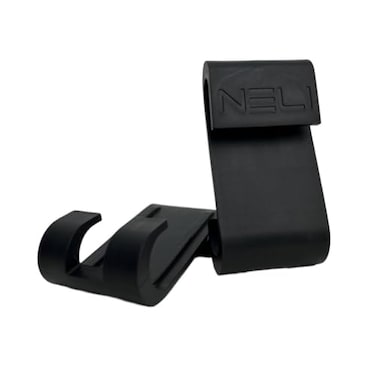 NELI Set of 2 Glass Wall Hooks Shower Screen Door Hooks Black