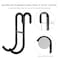 SSTOOHL Over Door Hooks Shower Hooks 2Pack Black Frameless Glass Shower Door Towel Hooks for Bathroom