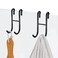 SSTOOHL Over Door Hooks Shower Hooks 2Pack Black Frameless Glass Shower Door Towel Hooks for Bathroom