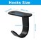 Piutouyar 12 Pack Black Screw Mounted Ceiling Hooks Heavy Duty UnderShelf Coat Hook Stainless Steel TowelRobe Clothes Hook Hanger for Cabinet Kitchen Cupboard Bathroom