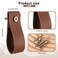 Qianyu 6 Pcs PU Leather Wall Hooks Curtain Rod Hanging Straps Towel Holder Hanger Cabinet Handle Loop Storage Supplies Boho Style Decor for Bathroom Kitchen Bedroom