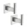 SEIDO 2 Pack Bathroom Towel Hooks 304 Stainless Steel Wall Mounted Hooks for Towels Coats Heavy Duty Bath Towel Holder for Bathroom Kitchen Entryway Brushed Nickel Square Base