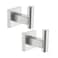 SEIDO 2 Pack Bathroom Towel Hooks 304 Stainless Steel Wall Mounted Hooks for Towels Coats Heavy Duty Bath Towel Holder for Bathroom Kitchen Entryway Brushed Nickel Square Base