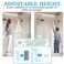 Ofiray-home Shower Door Towel Hooks 2Pack 913 Length Adjustable Hook for Framed Frameless Over the Door Glass Squeegee Holder Towels Hanger for Bath Suits Rozer Robes Loofahs Shavers Silver