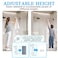 Ofiray-home Shower Door Towel Hooks 2Pack 913 Length Adjustable Hook for Framed Frameless Over the Door Glass Squeegee Holder Towels Hanger for Bath Suits Rozer Robes Loofahs Shavers Silver