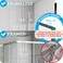Ofiray-home Shower Door Towel Hooks 2Pack 913 Length Adjustable Hook for Framed Frameless Over the Door Glass Squeegee Holder Towels Hanger for Bath Suits Rozer Robes Loofahs Shavers Silver