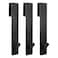 Simtive Extended Shower Door Hooks 7Inch Over Door Hooks for Bathroom Frameless Glass Shower Door Towel Hooks 3Pack Black