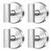 stusgo Silver Suction Cup Hooks for Shower Bathroom Kitchen Glass Door Mirror Tile Bath Robe Hook Holder for Hanging Waterproof Rustproof Suction Towel Hanger 4Pack