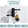 Suyar Bathroom Towel Hook Matte Black Swivel Robe Holder 3 Arms Wall Hook
