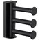 Suyar Bathroom Towel Hook Matte Black Swivel Robe Holder 3 Arms Wall Hook