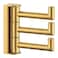 Suyar Brushed Gold Towel Hook SUS 304 Stainless Steel Bathroom Coat Robe Holder with 3 Swivel Arms Wall Hook for Kitchen Entry Garage