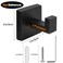 Uopyeri 4 Pack Matte Black Towel Hooks for Bathroom Heavy Duty 33lb Stainless Steel Wall Hooks Modern Square Robe Hook Screw Mounted for Hanging Coats Hats Bags Rustproof Hardware