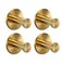 Vanloory Bath Towel Hooks 4 Pack Self Adhesive Coat Hooks Sturdy No Drilling Robe Hook SUS 304 Stainless Steel Heavy Duty Clothes Hanger Wall Hooks for Bathroom Bedroom Kitchen 2 in Gold