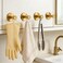 Vanloory Bath Towel Hooks 4 Pack Self Adhesive Coat Hooks Sturdy No Drilling Robe Hook SUS 304 Stainless Steel Heavy Duty Clothes Hanger Wall Hooks for Bathroom Bedroom Kitchen 2 in Gold