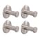 Vanloory Bath Towel Hooks 4 Pack Self Adhesive Coat Hooks Sturdy No Drilling Robe Hook SUS 304 Stainless Steel Heavy Duty Wall Hooks for Bathroom Bedroom Kitchen 2 in Brushed