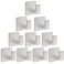 Vanloory Bath Towel Hooks10 Pack Self Adhesive Square Coat Hooks Sturdy No Drilling Robe Hook Heavy Duty Aluminum Clothes Hanger Wall Hooks for Bathroom Bedroom Kitchen 2 in Silver