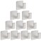 Vanloory Bath Towel Hooks10 Pack Self Adhesive Square Coat Hooks Sturdy No Drilling Robe Hook Heavy Duty Aluminum Clothes Hanger Wall Hooks for Bathroom Bedroom Kitchen 2 in Silver