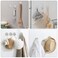 VIS'V VISV Adhesive Hooks Small Metal Shower Wall Stick on Hooks Waterproof 2 Extra Adhesive Strips Round Silver 4 Pcs