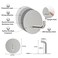 VIS'V VISV Adhesive Hooks Small Metal Shower Wall Stick on Hooks Waterproof 2 Extra Adhesive Strips Round Silver 4 Pcs