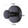 WellMade Suction Cup Hooks for Shower Bathroom Kitchen Waterproof Rustproof Wall Hooks for Glass Tile MirrorMatte Black2 Pack
