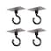 X-SHIYUN XSHIYUN 4 Pack 360Rotating Ceiling Adhesive HookWall Adhesive HooksWaterproof Bathroom Kitchen Heavy Duty Self Adhesive HooksBlack