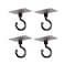X-SHIYUN XSHIYUN 4 Pack 360Rotating Ceiling Adhesive HookWall Adhesive HooksWaterproof Bathroom Kitchen Heavy Duty Self Adhesive HooksBlack
